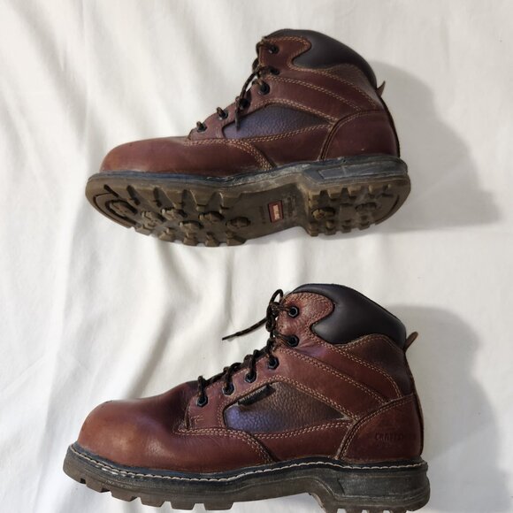 Craftsman Kryptor Men's 11 Wide Brown Steel Toe Waterproof Non Slip Work Boot - Picture 7 of 14